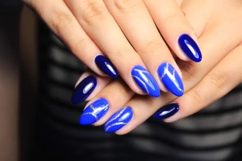 Glamorous manicure of nails Stock Photos