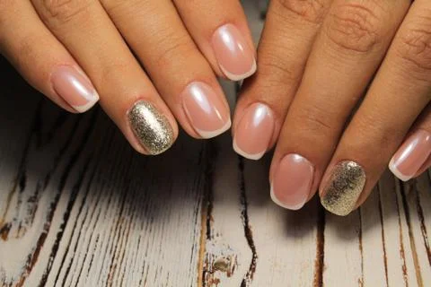 Glamorous manicure of nails Stock Photos