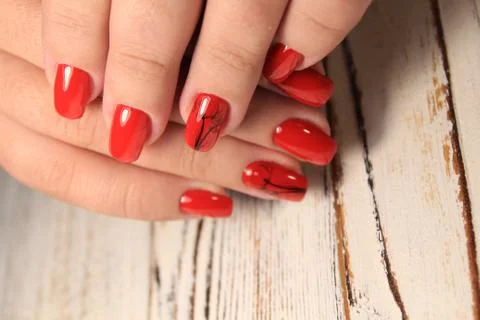 Glamorous manicure of nails Stock Photos