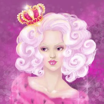 Glamorous queen Stock Illustration