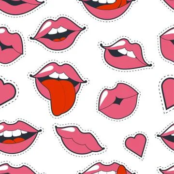 Glamorous quirky seamless background. Vector illustration for fashion design Stock Illustration