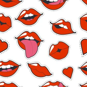 Glamorous quirky seamless background. Vector illustration for fashion design Stock Illustration