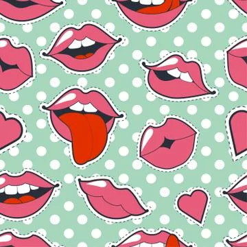 Glamorous quirky seamless background. Vector illustration for fashion design Stock Illustration