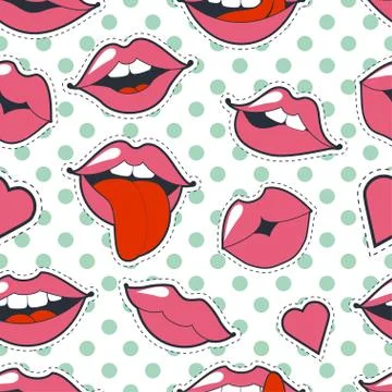 Glamorous quirky seamless background. Vector illustration for fashion design Stock Illustration