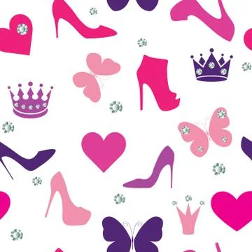 Glamorous seamless pattern. Stock Illustration