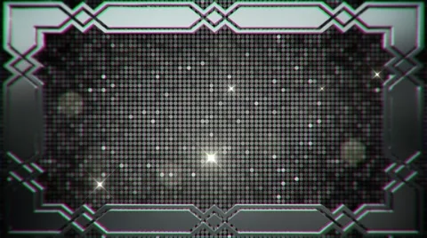 Glamorous Sparkling Sequins in a Silver Border Frame Background Stock Footage 61416041
