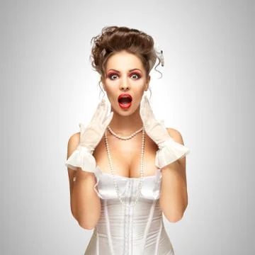 Glamorous surprise. Stock Photos