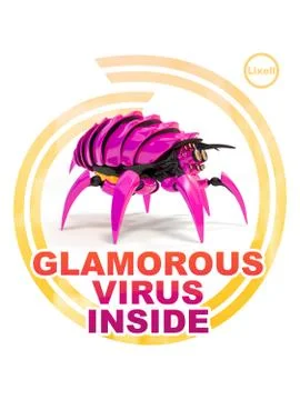 Glamorous virus inside Illustrazione stock