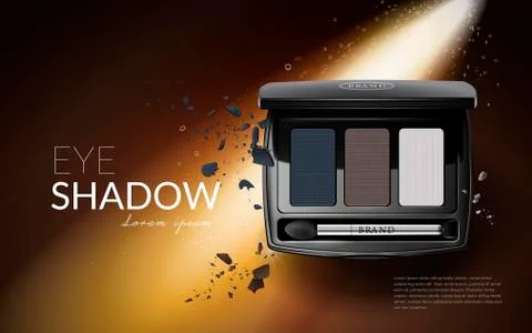 Glamour eyeshadow ads Stock Illustration