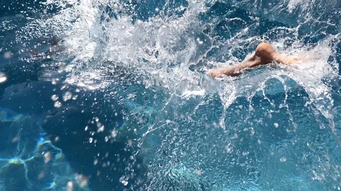 Glamour fashion handsome young man swimm... | Stock Video | Pond5