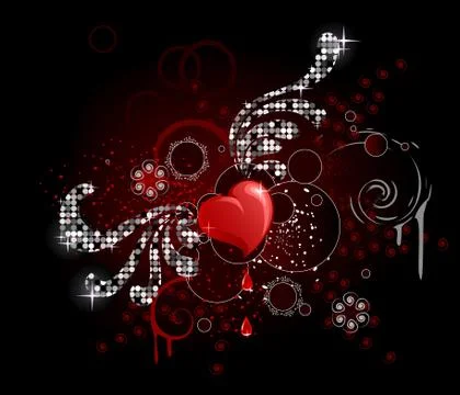 Glamour heart Stock Illustration