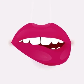 Glamour lip icon Stock Illustration