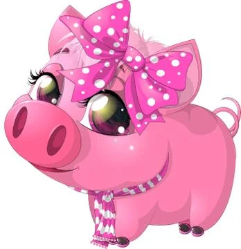 Glamour pig Stock Illustration