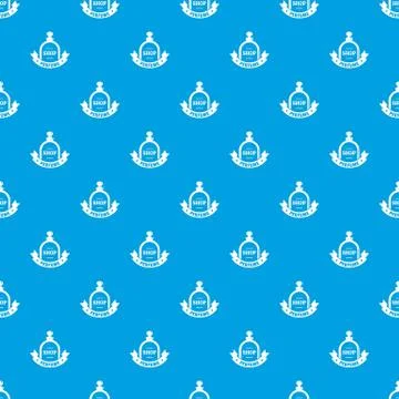 Glamour shop pattern seamless blue Illustration