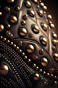 Glamoured studded leather Stock Illustration