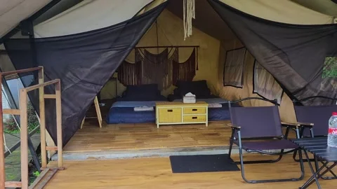 GLAMPING MENOREH 26 Stock Footage 343118978