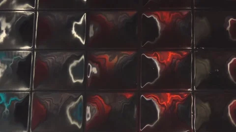 Glare and reflection on the iron wall. City at night. Video stock 84761209