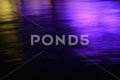 Glare and reflection of light on the water. Stock Photos