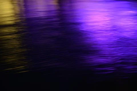 Glare and reflection of light on the water. Stock Photos