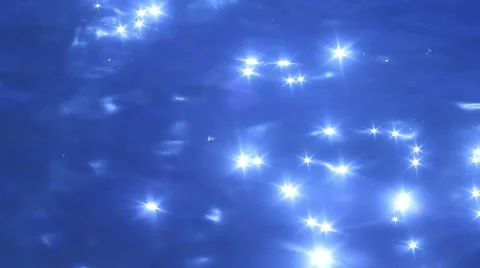 Glare on the blue water surface Stock Footage 64045338