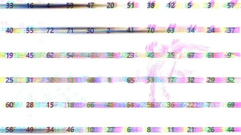 Glare Disturbed Random Numbers Flow Loop Stock Footage 71202895