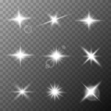 Glare effects for web design and illustrations Stock Illustration