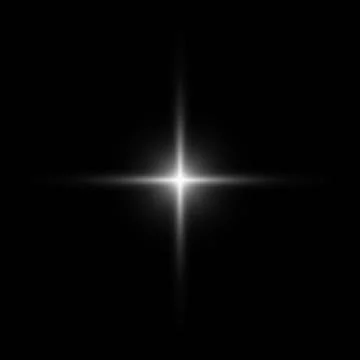 Glare star on black. Light flashes. Vector transparent elements with glow effect Stock Illustration