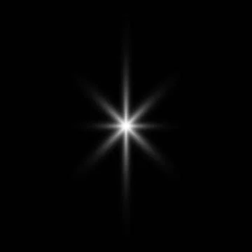 Glare star on black. Light flashes. Vector transparent elements with glow effect Stock Illustration