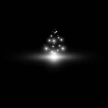 Glare star on black. Light flashes. Vector transparent elements with glow effect Stock Illustration