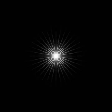 Glare star on black. Light flashes. Vector transparent elements with glow effect Stock Illustration