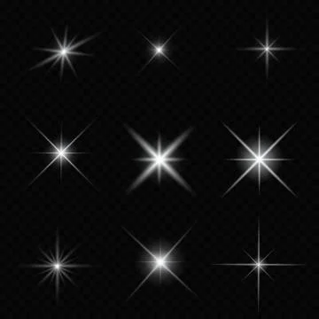 Glare star sparkling Stock Illustration