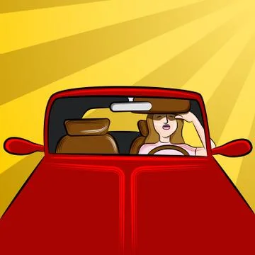 Glare from sun Stock Illustration