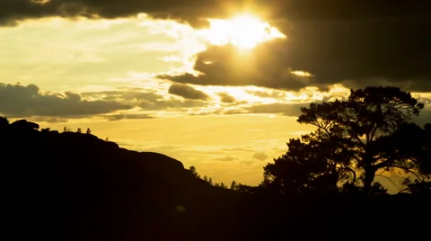 Glare of the sun through the clouds Stock Footage 40617895