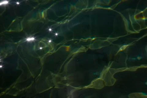 Glare of sunlight on the water. Background, texture of water and light Stock Photos