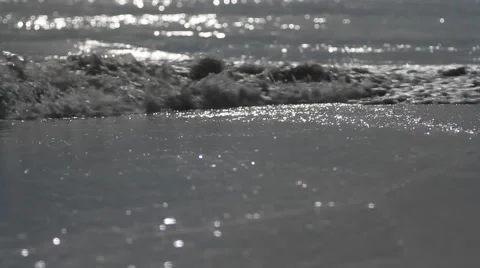 Glare sunset sun on waves Stock Footage 56800626