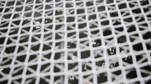 Glare water background, rope mesh Stock Footage 159411941
