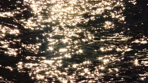 Glare on the water, sun reflection on the water on the sea Stock Footage 229893541