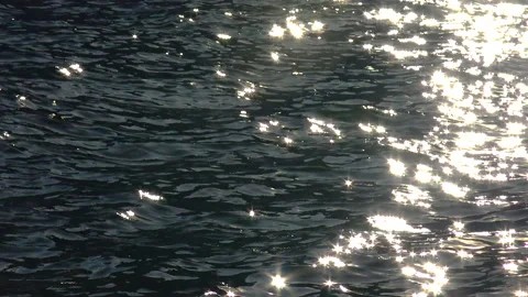 Glare on the water, sun reflection on the water on the sea Stock Footage 229893605