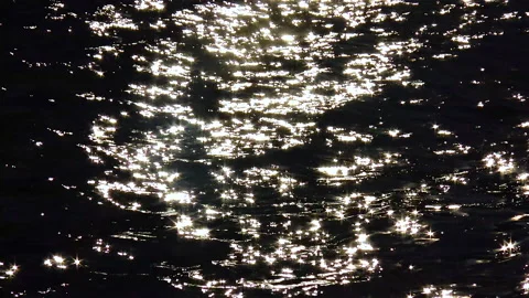 Glare on the water, sun reflection on the water on the sea Stock Footage 229896253
