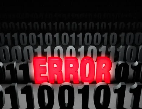 Glaring computer error Stock Illustration