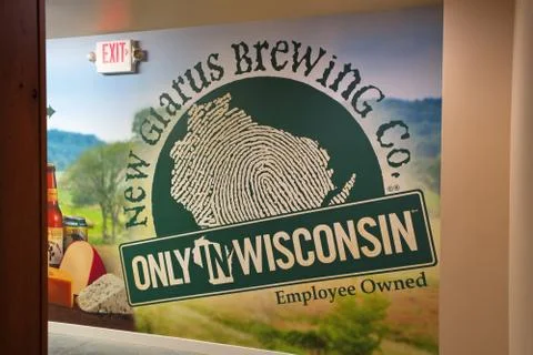 Glarus, WI USA. Jul 2018. Inside the New Glarus Brewing Co. with public viewi Stock Photos