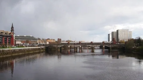 Glasgow and the River Clyde Stock-Footage 77713465