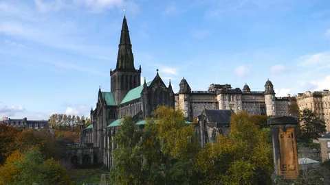 Glasgow Cathedral, also called the High Kirk of Glasgow, Scotland Stock Footage 118239384