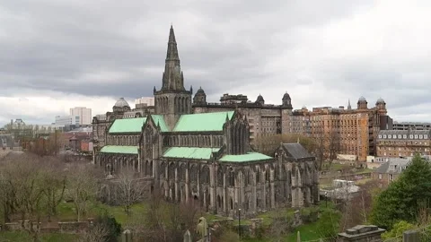 Glasgow cathedral, Scotland Stock Footage 174302580