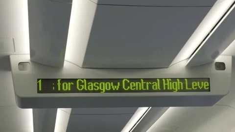 Glasgow central high level - train ride Video stock 161113932