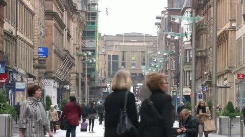 Glasgow City Centre Stock Footage 11157026