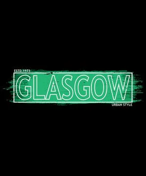 Glasgow. City of .Editable logo vector design. Stock Illustration