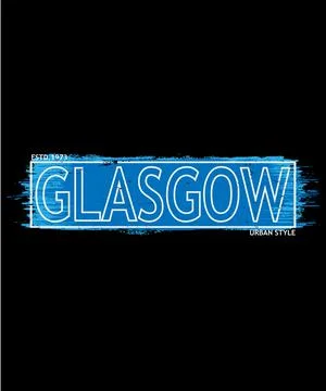 Glasgow. City of .Editable logo vector design. Stock Illustration