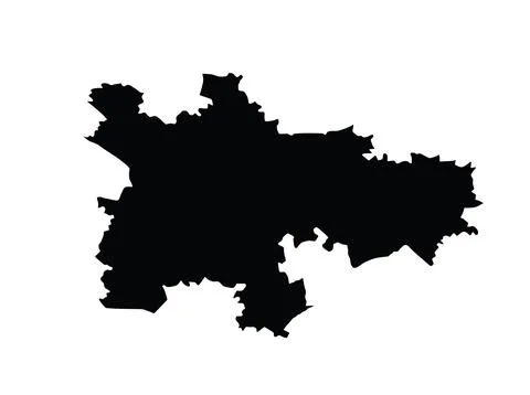 Glasgow city map vector silhouette illustration Ilustração Stock