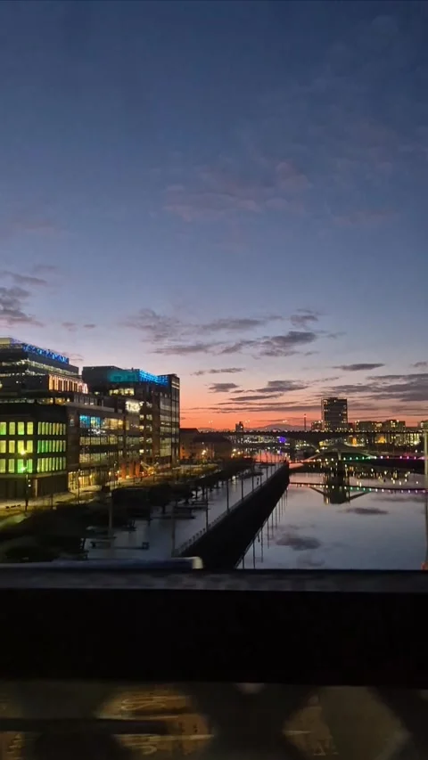 Glasgow City Sunset Vídeos de archivo 297352019